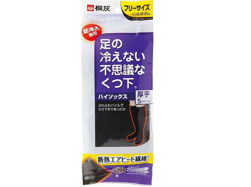 桐灰化学 足の冷えない不思議なくつ下 ハイソックス 厚手